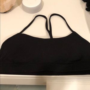 Lululemon black flow Y bra size 10